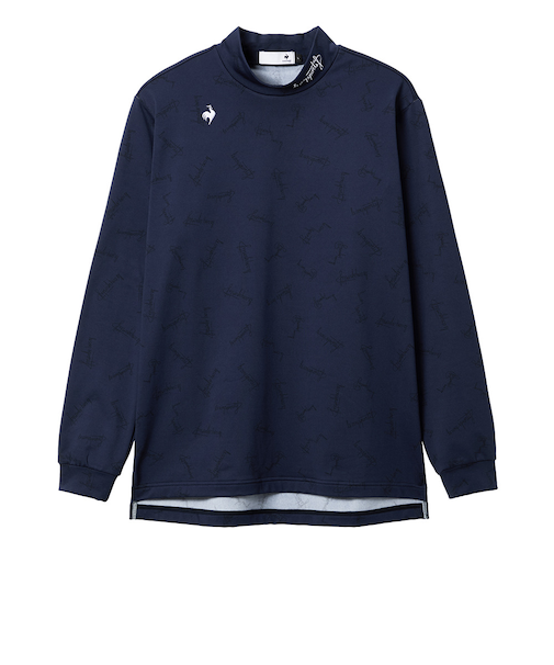 ルコックスポルティフ（lecoqsportif）ゴルフウェア 吸汗 裏起毛 シーズン柄 長袖モックネックシャツ LG5FLS51M NV00