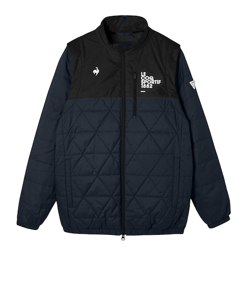 ルコックスポルティフ（lecoqsportif）ゴルフウェア アウター 蓄熱保温 防風 ヒートナビ 中綿2WAYブルゾン LG5FWB50M NV00