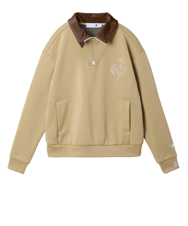 ルコックスポルティフ（lecoqsportif）ゴルフウェア 蓄熱保温 ハーフジップ 長袖 スウェット LG5FSW01L BG00