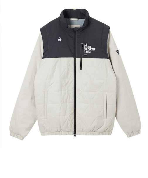 ルコックスポルティフ（lecoqsportif）ゴルフウェア アウター 蓄熱保温 防風 ヒートナビ 中綿2WAYブルゾン LG5FWB50M BG00