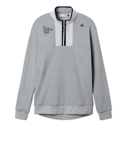 ルコックスポルティフ(lecoqsportif)ゴルフウェア 裏起毛 セーターライク 長袖ハーフジッププルオーバー LG5FSW01M GY00