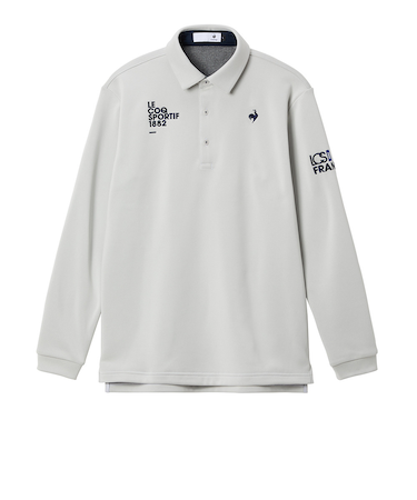 ルコックスポルティフ（lecoqsportif）ゴルフウェア 蓄熱保温 ヒートナビ ベーシックデザイン長袖ポロシャツ LG5FLS05M WH00