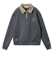 ルコックスポルティフ(lecoqsportif)ゴルフウェア 蓄熱保温 ハーフジップ 長袖 スウェット LG5FSW01L GY00