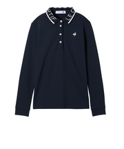 ルコックスポルティフ（lecoqsportif）ゴルフウェア 吸汗速乾 ロゴ襟 長袖ポロシャツ LG5FLS00L NV00
