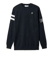 ルコックスポルティフ（lecoqsportif）ゴルフウェア モザイク柄 ジャガード 長袖セーター LG5FST00M NV00