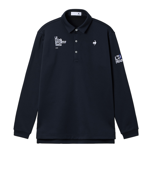 ルコックスポルティフ（lecoqsportif）ゴルフウェア 蓄熱保温 ヒートナビ 定番 長袖ポロシャツ LG5FLS05M NV00