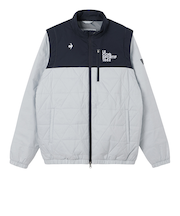 ルコックスポルティフ（lecoqsportif）ゴルフウェア アウター 蓄熱保温 防風 ヒートナビ 中綿2WAYブルゾン LG5FWB50M GY00