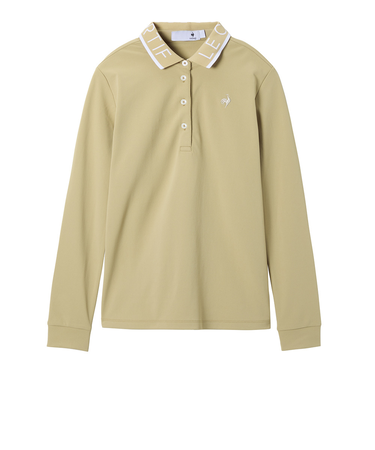 ルコックスポルティフ(lecoqsportif)ゴルフウェア 吸汗速乾 ロゴ襟 長袖ポロシャツ LG5FLS00L BG00