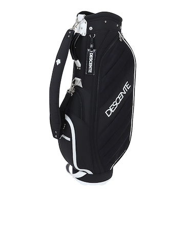 デサントゴルフ(DESCENTEGOLF)ゴルフ 軽量 カート式 ロゴプリント キャディバッグ 8.5型 DQCUJJ01 BK00