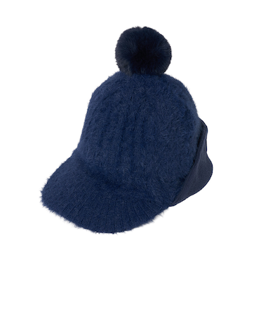 ROSASEN（ROSASEN）ゴルフ フェザーヤーン ツバ付き ニットキャップ 046-54062-25AW-098