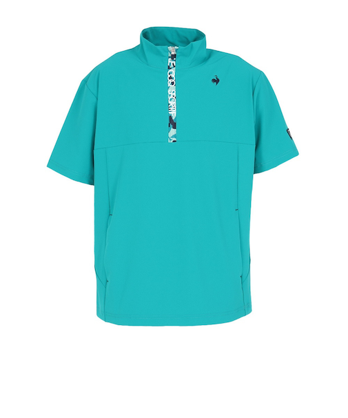 ルコックスポルティフ（lecoqsportif）ゴルフウェア アウター 半袖 ハーフジップ ウインドブルゾン LG5FWB80M GR00