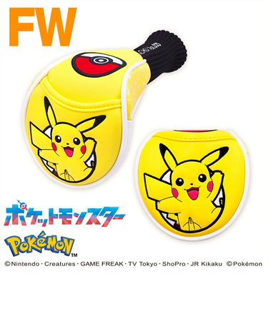 ホクシン（Hokushin）ゴルフ ヘッドカバー フェアウェイウッド用 ピカチュウ ソックスタイプ PMSH2 ﾋﾟｶﾁｭｳS FW