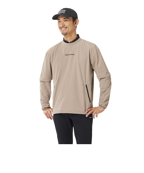 テーラーメイド(TAYLORMADE)ゴルフウェア 撥水 ストレッチ コンバーチブル クルーネック M20138-UN958