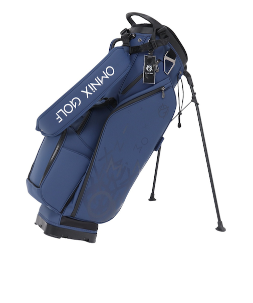オムニックスゴルフ（OMNIX GOLF）ゴルフ スタンド式 キャディバッグ 8.5型 4分割 Dark Blue Worrior SB20241006