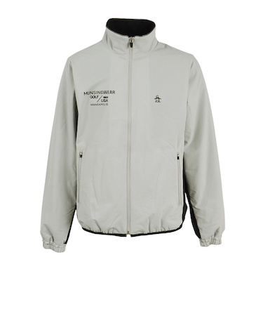 マンシング（MUNSING）ゴルフウェア アウター はっ水 ストレッチ ロゴプリント ブルゾン MG5FJK80M GY00