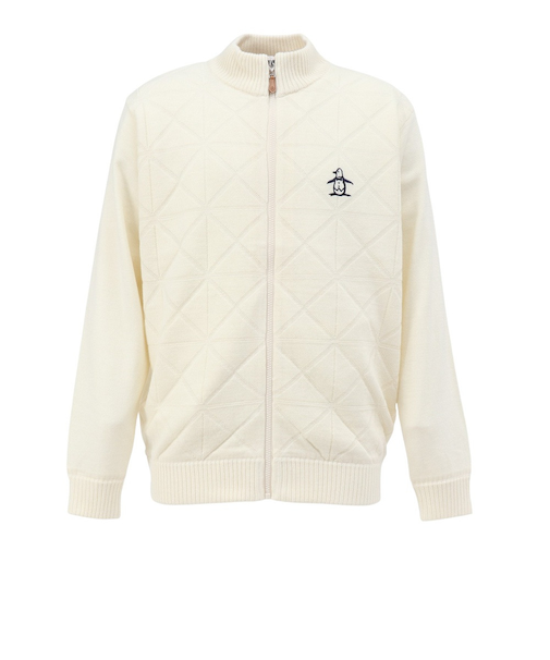 マンシング（MUNSING）ゴルフウェア 防風 長袖 フルジップセーター MG5FST81M WH00