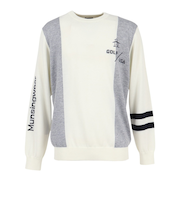 マンシング（MUNSING）ゴルフウェア ロゴインターシャ クルーネックセーター 長袖 MG5FST80M WH00