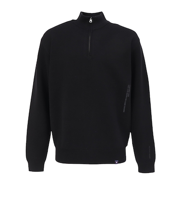 シルバースコット845（SILVERSCOTT845）ゴルフウェア 長袖 アクティブニット ジップ SS25FWT007 BLK