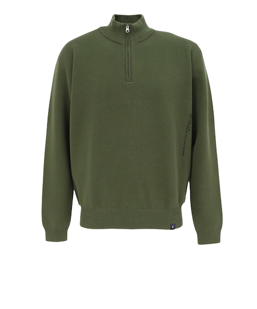 シルバースコット845（SILVERSCOTT845）ゴルフウェア 長袖 アクティブニット ハーフジップ SS25FWT007 OLV