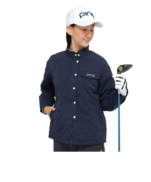 ピン(PING)ゴルフウェア アウター 撥水 ストレッチタフタ キルティング ブルゾンジャケット 622-5220001-120