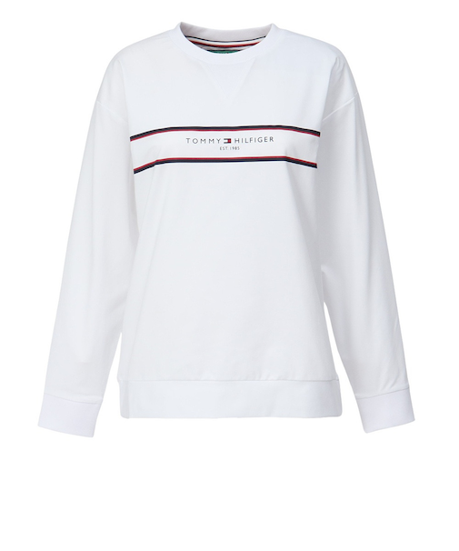 ゴルフウェア フロントロゴ 長袖スウェットシャツ THLA560-WHT