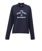 マンシング（MUNSING）ゴルフウェア 吸汗速乾 ロゴモックネック長袖シャツ MG5FLS82L NV00