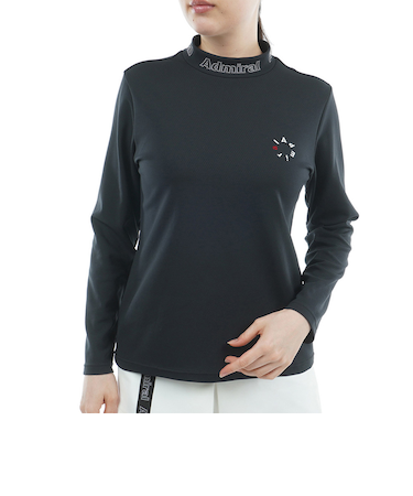 アドミラル ゴルフ（Admiral GOLF）ゴルフウェア 吸水速乾 カラタッチ 長袖モックネックシャツ ADLA554-BLK