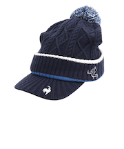 ルコックスポルティフ（lecoqsportif）帽子 ケーブル編み 庇付きニットキャップ LG5FCP40L NV00