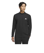 アディダス（adidas）ゴルフウェア バックグラフィック モックネック長袖ポロシャツ JVV08-JM0236 BLK