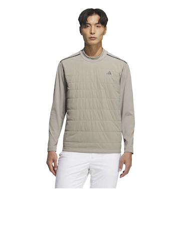 アディダス（adidas）ゴルフウェア AZ FROSTGUARD WARM キルト 長袖モックネックシャツ JWJ83-JN1245 BEG