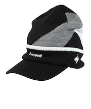 ルコックスポルティフ（lecoqsportif）帽子 庇付きニットキャップ LG5FCP40M BK00