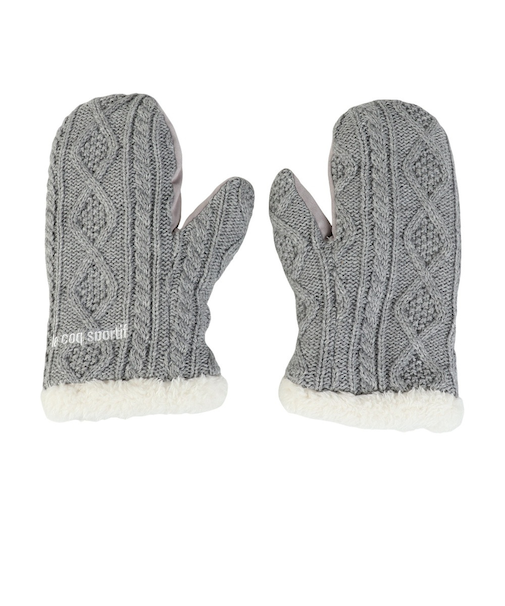 ルコックスポルティフ（lecoqsportif）ケーブル編み ミトングローブ LG5FAZ50L GY00