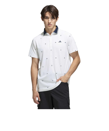 アディダス（adidas）ゴルフウェア モノグラム半袖シャツ OFG51-KL5255W