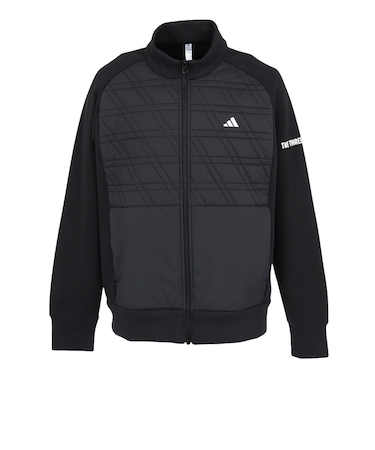 アディダス(adidas)ゴルフウェア ファブリックミックス フルジップジャケット OFG58-KL5274BLK