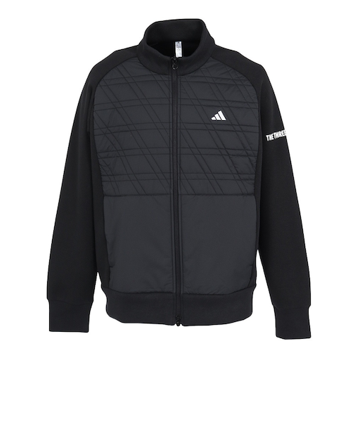アディダス(adidas)ゴルフウェア ファブリックミックス フルジップジャケット OFG58-KL5274BLK