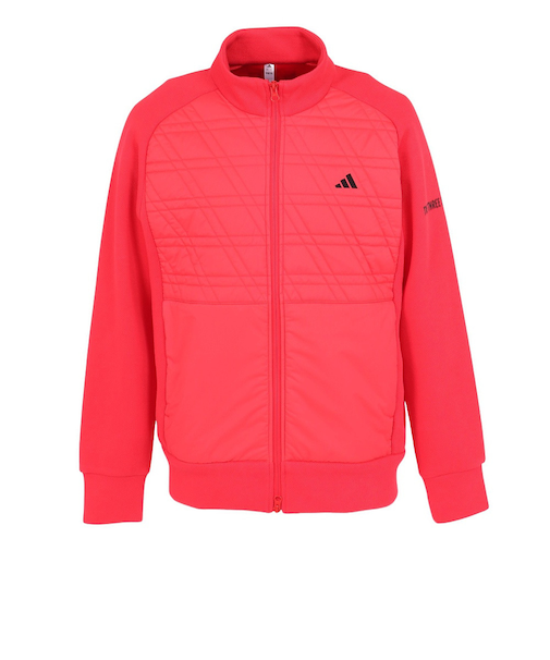 アディダス(adidas)ゴルフウェア ファブリックミックス フルジップジャケット OFG58-KL5275RED