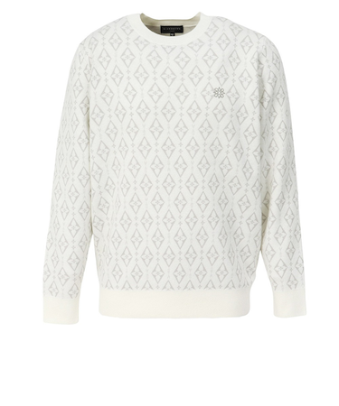 セントアンドリュース(ST.ANDREWS)ゴルフウェア 16Gダイヤロゴジャガードクルーネックニットプルオーバー 042-5270153-030