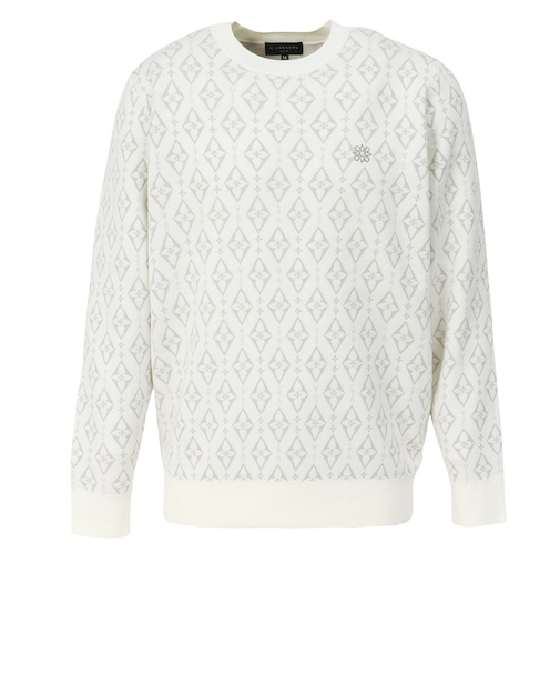 セントアンドリュース(ST.ANDREWS)ゴルフウェア 16Gダイヤロゴジャガードクルーネックニットプルオーバー 042-5270153-030