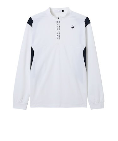 ルコックスポルティフ(lecoqsportif)ゴルフウェア ハーフジップハイネックシャツ LG5FLS80M WH00