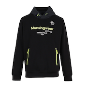 マンシング（MUNSING）ゴルフウェア EASY MIDDLER 長袖パーカー ロゴプリント フーディ MG5FSW22M BK00