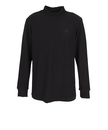 トミーアーマー(Tommy Armour)ゴルフウェア 発熱 長袖 ネオグリッド モックネックシャツ TANB25F030003 BLK