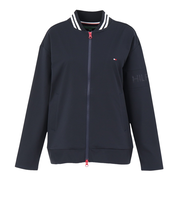 ゴルフウェア アウター 防風 袖エンボス スウェットジャケット THLA558-NVY