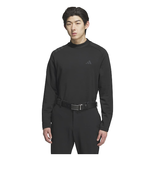 アディダス(adidas)ゴルフウェア COLD. RDY スリーストライプス 長袖モックシャツ JVV04-JN1230 BLK