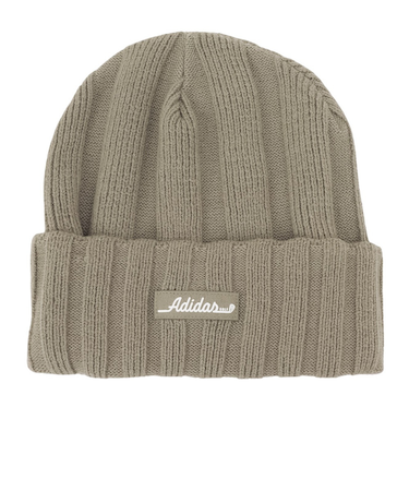 アディダス（adidas）帽子 ロゴ リブ仕上げニットビーニー JVU27-KB0494 BEG