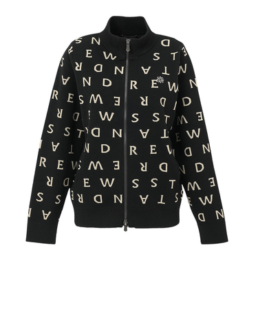 セントアンドリュース（ST.ANDREWS）ゴルフウェア 14Gロゴジャガード 長袖 フルジップニット 043-5272054-010