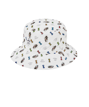マンシング（MUNSING）帽子 70th ANNIVERSARY TAROUT 70周年総柄プリント リバーシブルバケットハット MG5FCP74U WH00