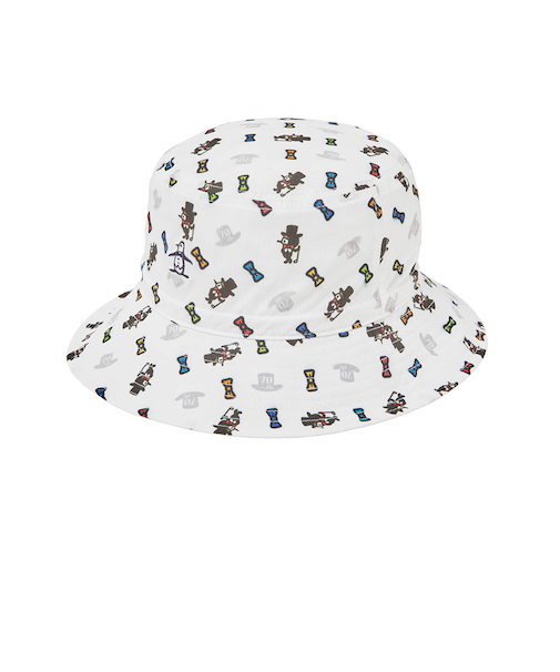 マンシング（MUNSING）帽子 70th ANNIVERSARY TAROUT 70周年総柄プリント リバーシブルバケットハット MG5FCP74U WH00