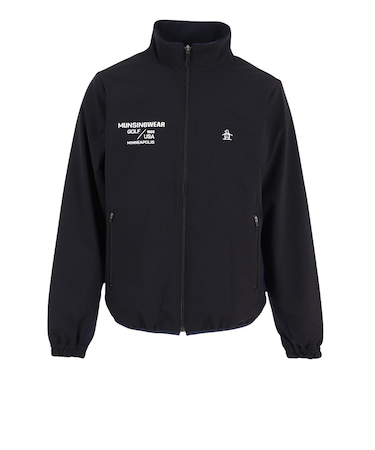 マンシング（MUNSING）ゴルフウェア アウター はっ水ストレッチプリントブルゾン MG5FJK80M BK00