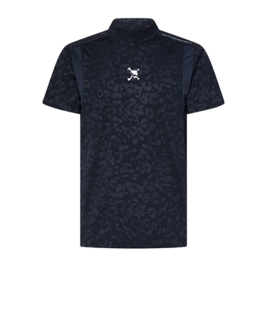 オークリー(OAKLEY)ゴルフ 半袖シャツ SKULL SPOTTED ジャガード モックネック FOA409088-021