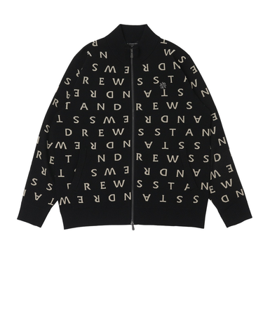 セントアンドリュース（ST.ANDREWS）ゴルフウェア 14Gロゴジャガードフルジップニット 042-5272053-010